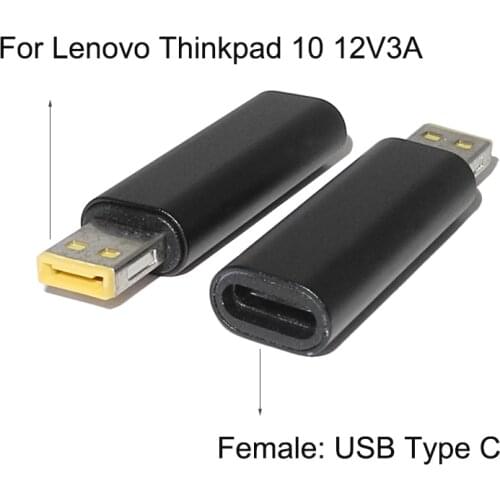USB Type C Adapter Converter for Lenovo Thinkpad 10 Helix 2 4X20E75066 TP00064A 12V 3A Laptop Charger Power Adapter Connector