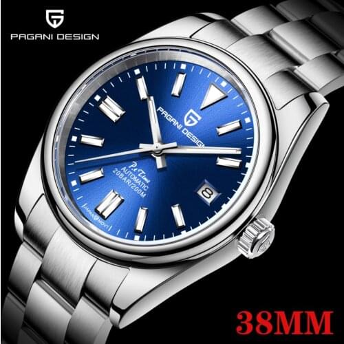 2021 PAGANI Design 38MM New Mens Automatic Mechanical Watches NH35 Sapphire Stainless Steel 200M Waterproof Reloj Hombre