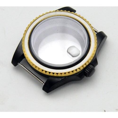 Black PVD case without LOGO fully automatic mechanical movement can be installed NH35NH 36 ETA2836 Miyota8215