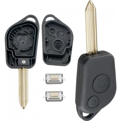 2 Buttons Uncut Blade Car Remote Key Shell Case with 2 Micro Switches Fit for Citroen Picasso/Saxo/Berlino/Xsara