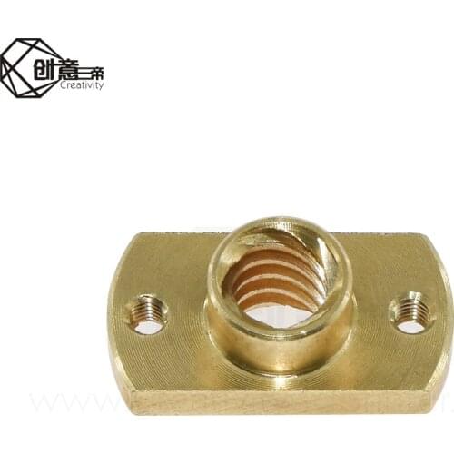 Creativity Brass T8x8mm Flange Lead Screw Nut Pitch 8mm Lead 8mm 3D Printer Accessories for CNC 3D Printer Parts T8 nut