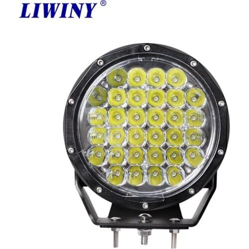 Liwiny Off Road LED Work Light 7inch 128W Flush Mount Driving Fog Light Pods For Truck
