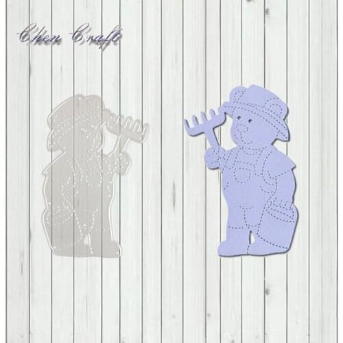Cute bear 2 Metal Cutting Dies cut die mold Scrapbook paper craft knife mould blade punch stencils dies
