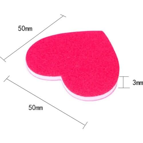 20pcs Mini Sponge Files Heart Salon Sanding Buffer Polish Block Nail Files Gift Double Side Manicure Pedicure Makeup Tools