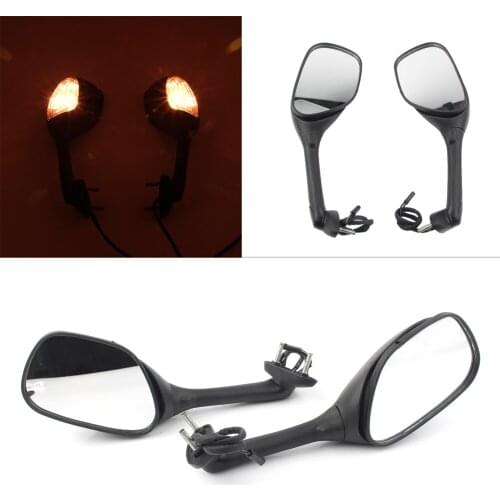 Motorcycle LED Turn Signal Rear View Side Mirror Assembly For Suzuki GSXR1000 2005-2015 & GSX-R 600 750 2006 2007 2008 2009-2015