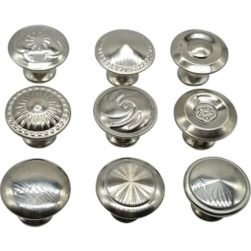 New Knobs Round Stainless Steel Cabinet Knobs Drawer Handles Kitchen Cupboard Simple Drawer Cabinet Handle