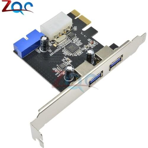 PCI 2 Ports / 4 Ports USB 3.0 Control Adapter Front Panel with Control Card Adapter 4-Pin and 20 Pin
