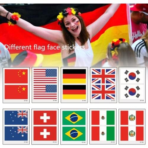 Rocooart National Holiday Country Flags Of Belgium Mexico Switzerland Turkey Tattoo Sticker Flag Face Fans Temporary Tattoo