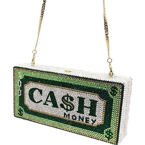 Luxury design Bridal wedding party purse evening party diamonds rich money clutches full crystal clutches purses