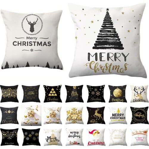 Christmas Cushion Cover 45*45cm Pillowcase Sofa Cushions Pillow Covers Home Decor Xmas Decor for Home