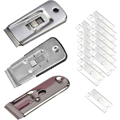 Razor Blade Scraper Tool Multifunctional Glass Ceramic Hob Scraper Cleaner Remover for Car Sticker Glue Clean Razor Scraper