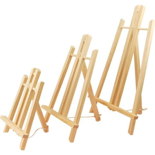 50/40/30cm Sketch Oil Painting Wooden Easel Desktop Trapezoidal Art Painting Stand Drawing Paint By Number Tripod Display Rack