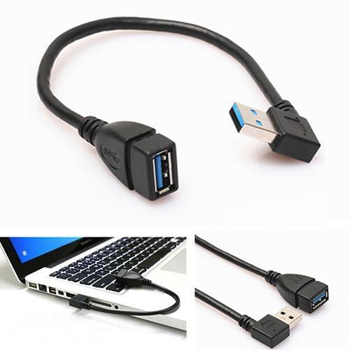 USB 3.0 Female to Male Extension Cable Connector Adapter Type A Right Angle 90 Degree Charging Cable Adapter Extension Cable