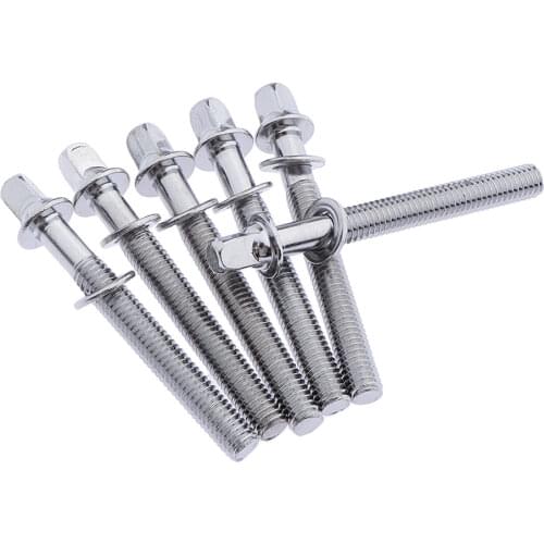 M6 Common Use Standard Outer Square Bolts Iron Drum Bolts Drum Screws 60mm 65mm 70mm 75mm 80mm 85mm Silver Color 20 Pieces