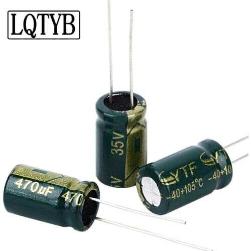 5000H high frequency electrolytic capacitor 470UF/35V 10*17mm 35V470UF often used in vehicle inverter