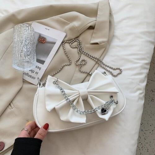 Womens Bag Female Messenger Crossbody Chain Kawaii White Simple Quality Designer Soft Bolsas Shoulder Bags For Women Handbags