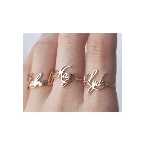 SPECIAL DESIGN HANDWRITING İSME SPECIAL LADY RING