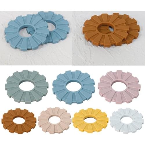 1pc BPA Free Soft Silicone Baby Teether Toddler Newborns Molar Pain Relief Teething Ring Natural Stop Sucking Thumb Teether Toys