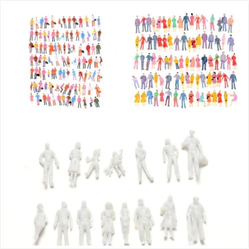 10/100pcs Model People Scale 1:50/1:100/1:150 Mix Painted Model People Landscape ABS Train Park Street Passenger People Figures
