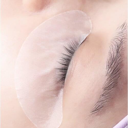 100 Pairs/lot Thin Big Size Gel Eyelash Patch Silver Pack Lint Gel Collagen Eye Pads Paper Patches