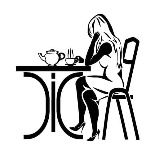 12.1*12.5CM Lonely Graceful Sexy Girl Car Sticker Black/Silver Vinyl Decal Fantastic Style High Quality C20-0690