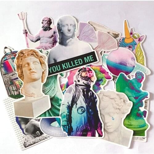 16PCS Statue funny Stickers Crafts And Scrapbooking stickers book Student label Decorative sticker kids toys