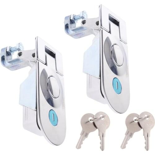 2pcs RV Boat Door Lock Trigger Latch Baggage Locker Locking Latches w/ Keys, Flush Mount