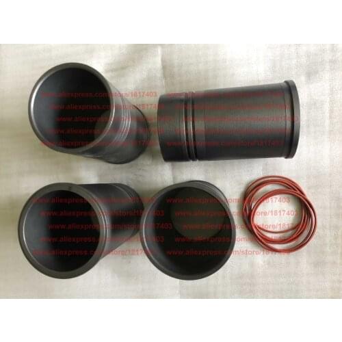4L100BT / KM496BT Cylinder liner + water sealing ring, Laidong KAMA LD engine parts, Laidong 4L100BT / KM496BT engine