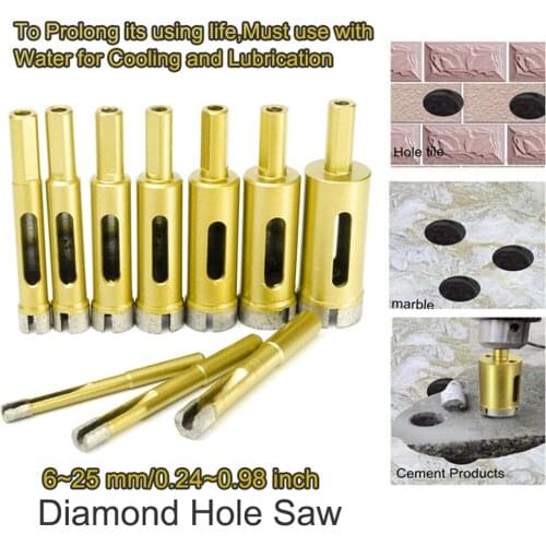 8mm-22mm Hole Saw Cutter Drill Bit Cutter for Marble Granite Tile Ceramic Glass new