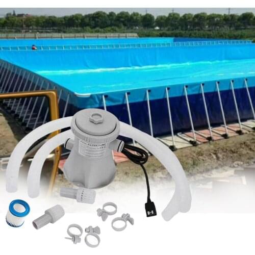 800 Gallons Swimming Pool Cartridge Filter Pump System Kit for Inflatable Pool -US Standard