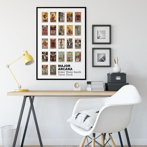 Abstract Lovers Tarot Sun Queen Canvas Painting Wall Art Nordic Posters and Prints Wall Pictures for Living Room Decoration