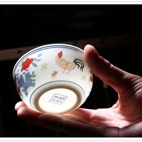 White antique tea cup ceramic tea master cup accessories 110ml hand made cylinder cup for home decor