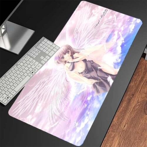 Large Mouse Pad Anime Angel Girl One-piece Non-slip Xxl Mini Pc Notebook Mousepad Non-slip Carpet Office Keyboard Desk Mat Gamer