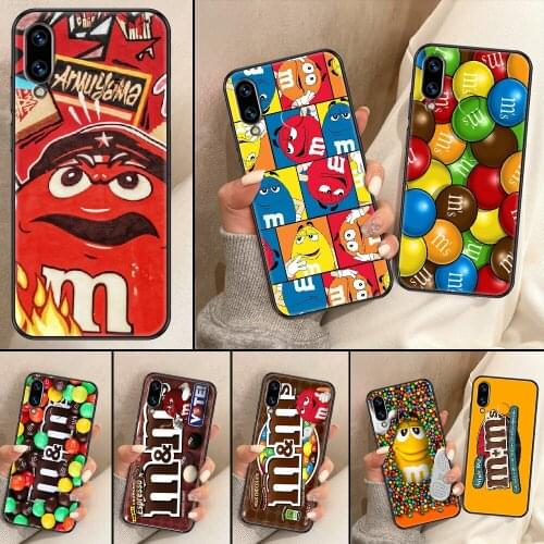 M&Ms Chocolate Phone Case For Huawei Honor 6A 7A 7C 8A 8X 8 9 9X 10 10i 20 Lite Pro black fashion coque soft hoesjes painting