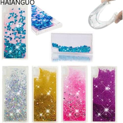 Liquid case For Sony Xperia XA1 Ultra plus Glitter Silicone Cover For Sony Xperia XZ premium XA2 XZ XZ1 compact L1 XA3 XZ3 XZ4