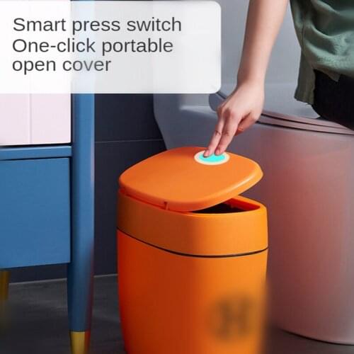 Double Slot Waterproof Trash Can Narrow Seam Garbage Can Household Press Type Dustbin Ins Creative Classification Trash Can