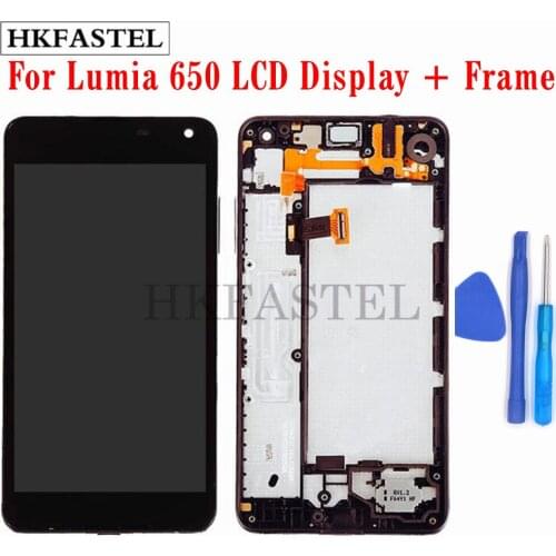 HKFASTEL Original Mobile phone LCD For Nokia Microsoft Lumia 650 LCD Display Digitizer + Touch screen Front Frame Cover + tools