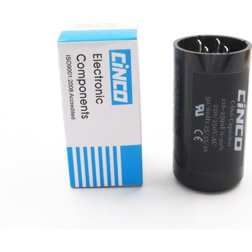 216-259MFD 220V 250V 275V CD60 Air Compressor Washing Machine Start Capacitor 216-259 mf uf Compressor 220VAC 250VAC