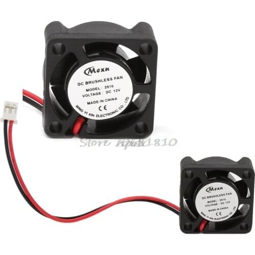 Mini DC 12V Brushless Cooling Fan 25mm 25*25x10mm 2510S Cooler Heatsink 2510 Whosale&Dropship