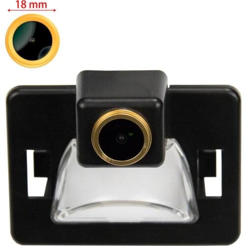 Misayaee Car Rear View Reverse Backup Golden Camera License Plate Light for Mazda 5 Mazda5 MPV Ford i-MAX 2004~2010