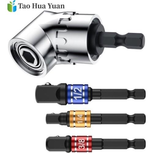 105 Degree Angle Screwdriver Set Socket Holder Adapter Adjustable Bits Drill Bit Angle Screw Driver Tool 1/4inch Hex Bit Socket