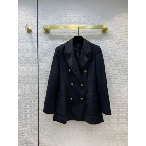 2021 early autumn new acetic acid Lapel double pocket suit single breasted version capable, elegant and advanced