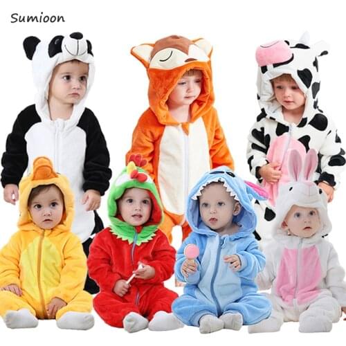 2020 Autumn Winter New Born Baby Clothes Unisex Halloween Clothes Boy Rompers Kids Panda Costume For Girl Infant Jumpsuit 3-24M