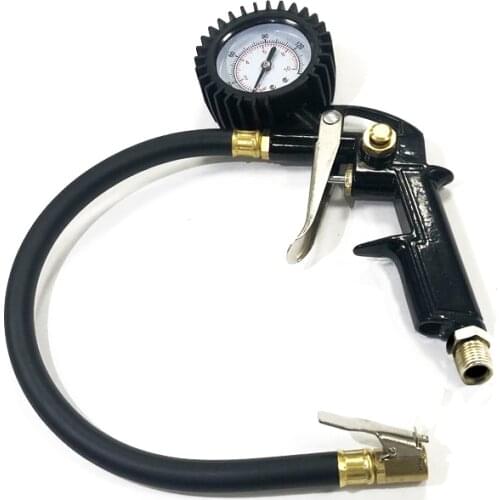 Portable Dial Tire Pressure Gauge Pneumatic Tools Tire Inflating Gun for Vehicle Motorbike Car