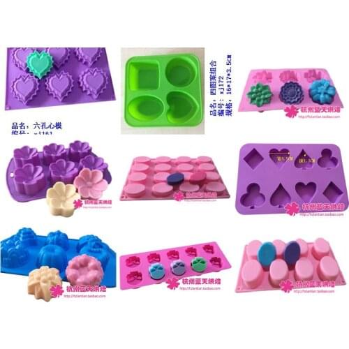 1pcs Silicone series cake mould chocalate baking tools soap mold oval love flower kitchen tools