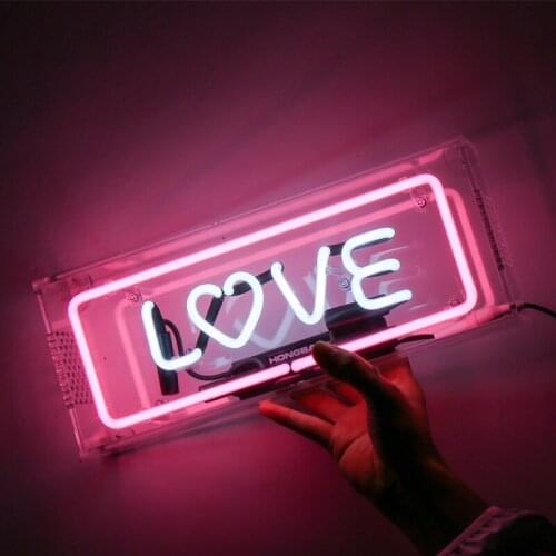 Glass Neon Love Sign Bar Signage Led Neon Letters