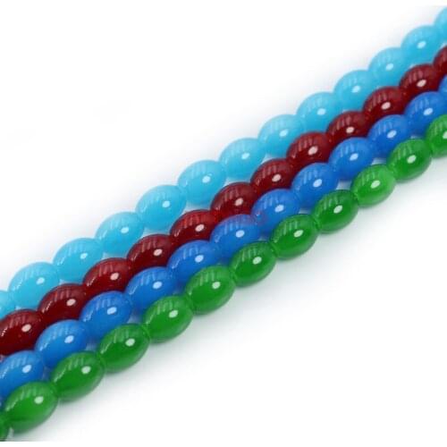 Mixed Colors Oval Shape Glass Colorful Loose Beads Spacer Beads For Jewelry Making Accessories 30pcs/lot 11x9mm