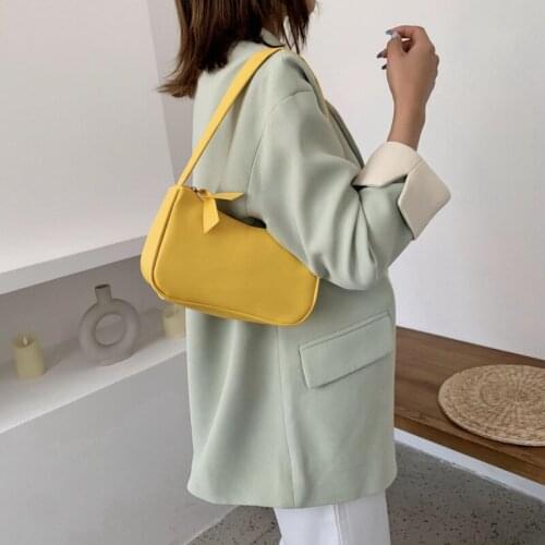 Handle Bag Women Retro Handbag PU Leather Shoulder Totes Underarm Vintage Top Handle Bag Female Small Subaxillary Bags Clutch