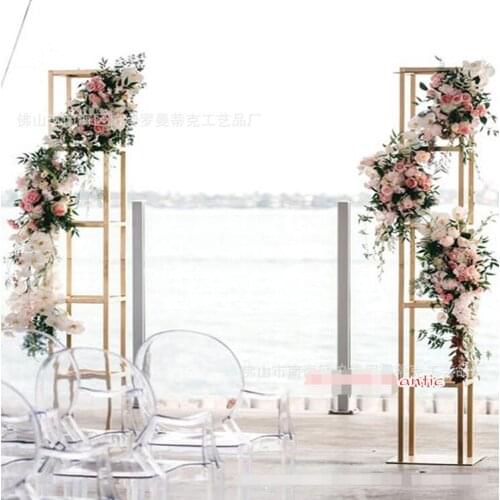 Wedding props three-dimensional box iron plating geometry guide stage flower frame wedding decoration decoration