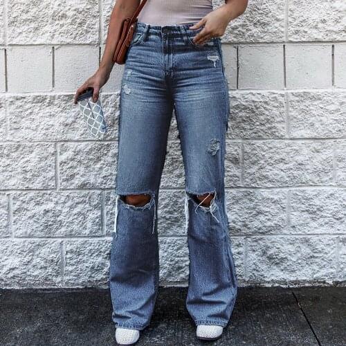 Женские рваные джинсы WENYUJH China At AliExpress